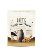 Ghuttie Maca Sunflower Seeds pouch shown at an angle against a white background